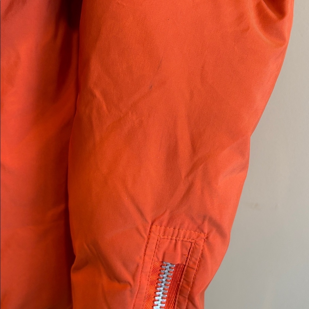 Vintage Ralph Lauren Orange Down Puffer with Coyote Fur Trim size Small *As-Is* - Picture 10 of 15